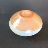 Glacier blue stoneware spherical ceramic Antonio Lampecco vintage