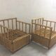 Pair of bamboo and rattan armchairs 1970