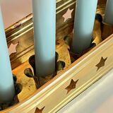 Bougeoir chandelier etoiles vintage laiton