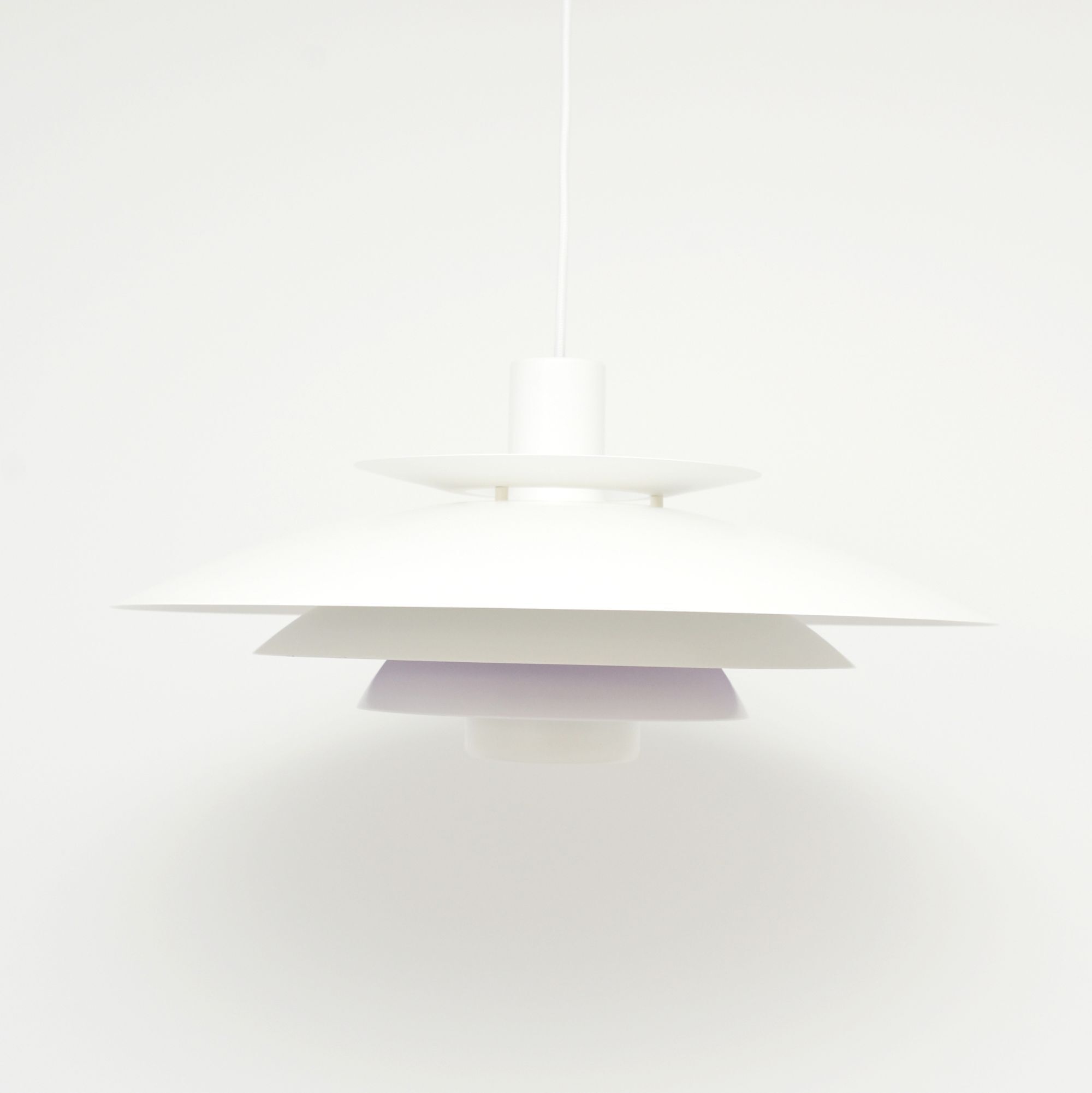 White Scandinavian Form Light lamp, 1970s