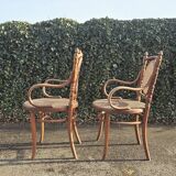 Paire de fauteuils bistrot style thonet