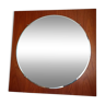 Miroir rond taillé 80 cm diamètre daté année 67