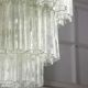 Large Mid-century Italian Glass Cascade Chandelier