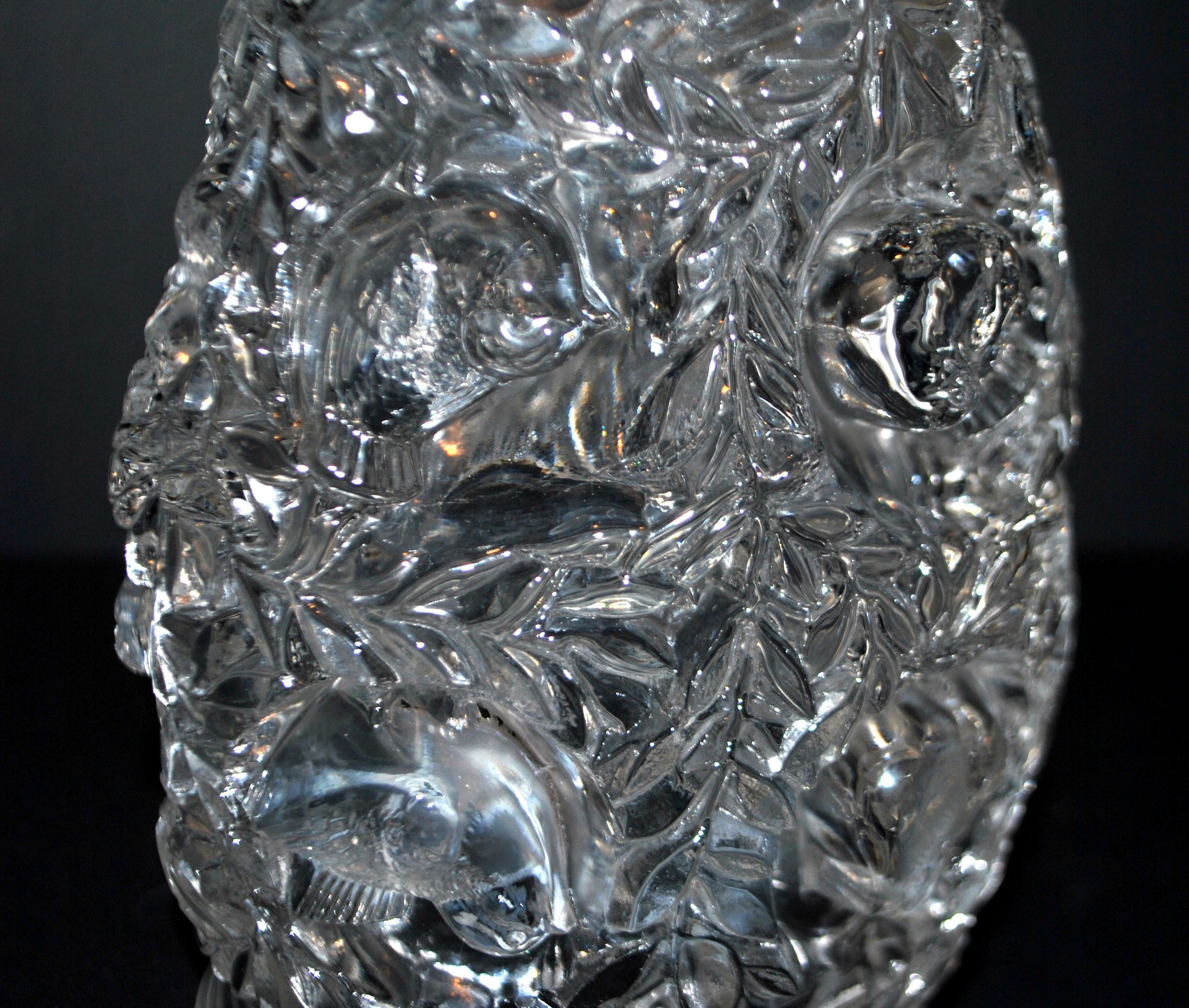 R. Lalique Art Deco vase Bagatelle bird sparrow unsigned 1939