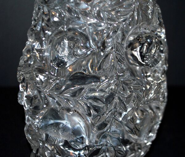 R. Lalique vase art déco Bagatelle oiseau moineau non signé 1939