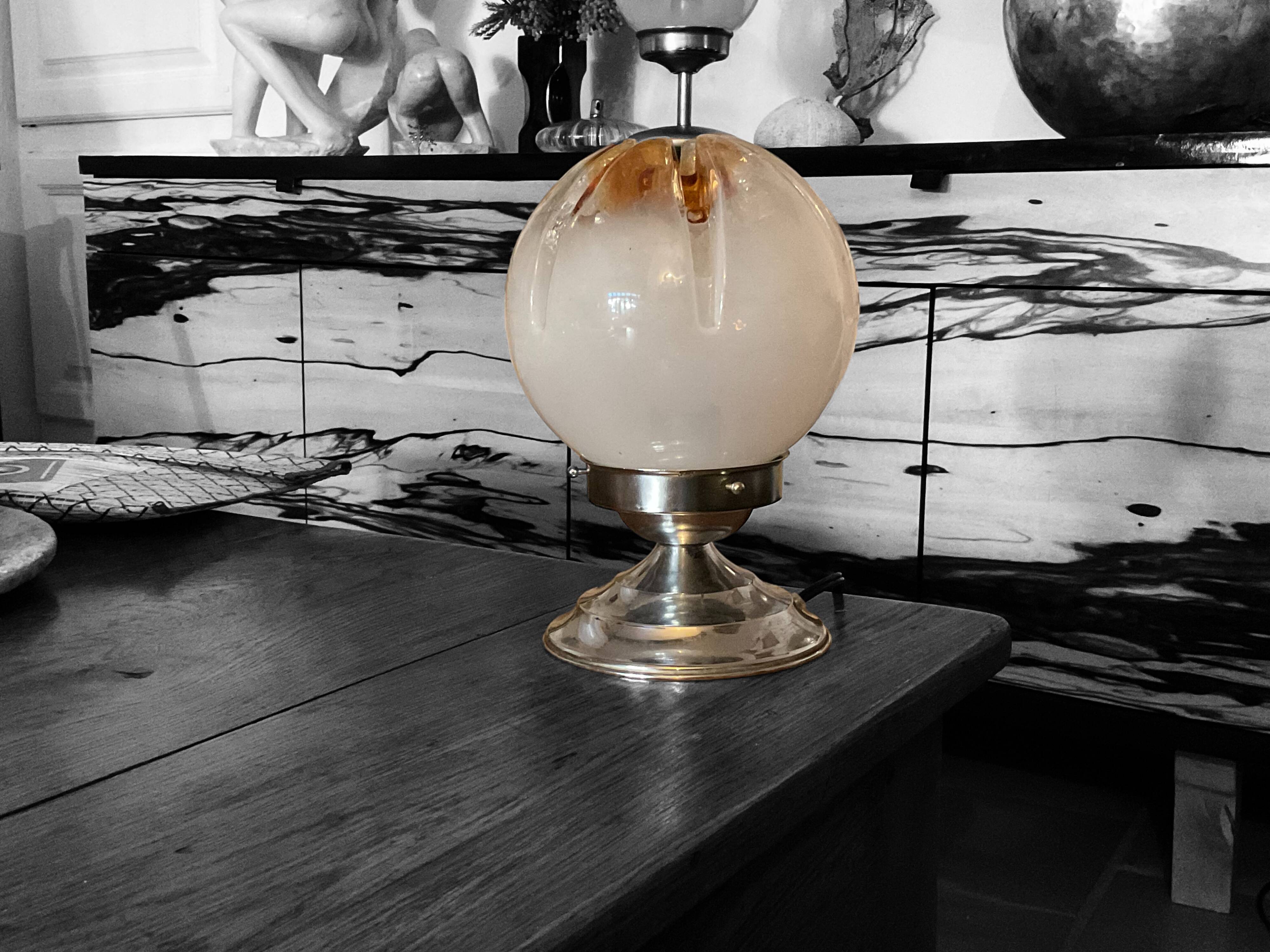 Lampe à poser Italienne 70’ verre murano