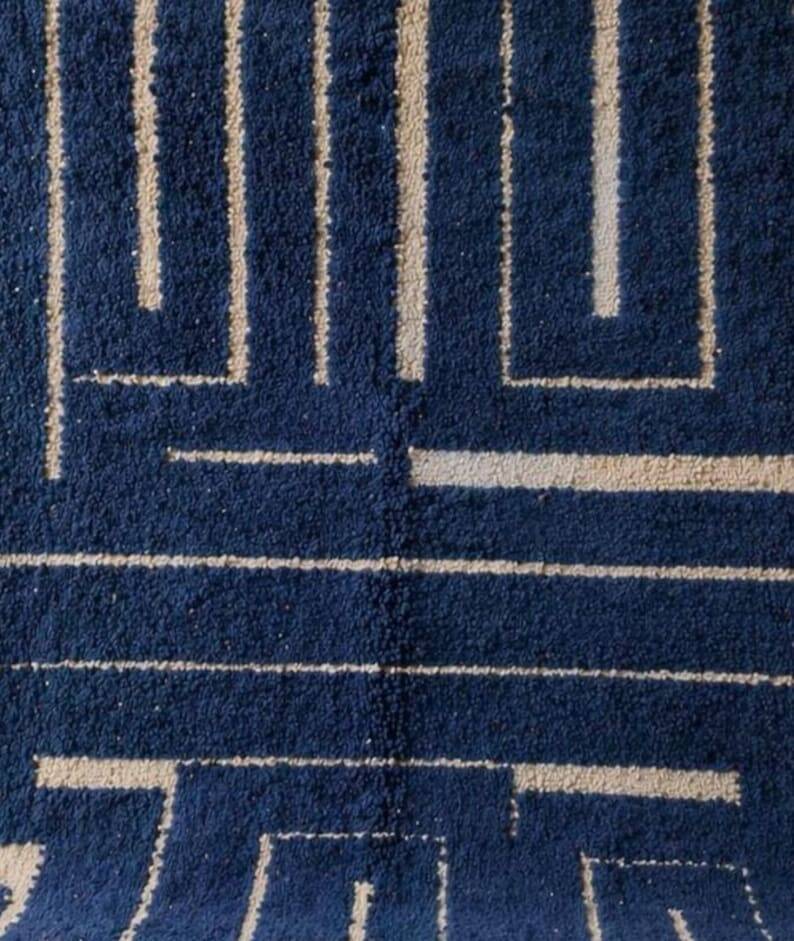 Beni Ourain rug in pure wool, handmade with traditional craftsmanship, 2/3 m.