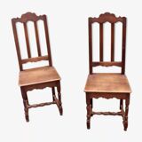Paire de chaises en chêne