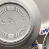 10 Colette HBCM blue and saffron dinner plates