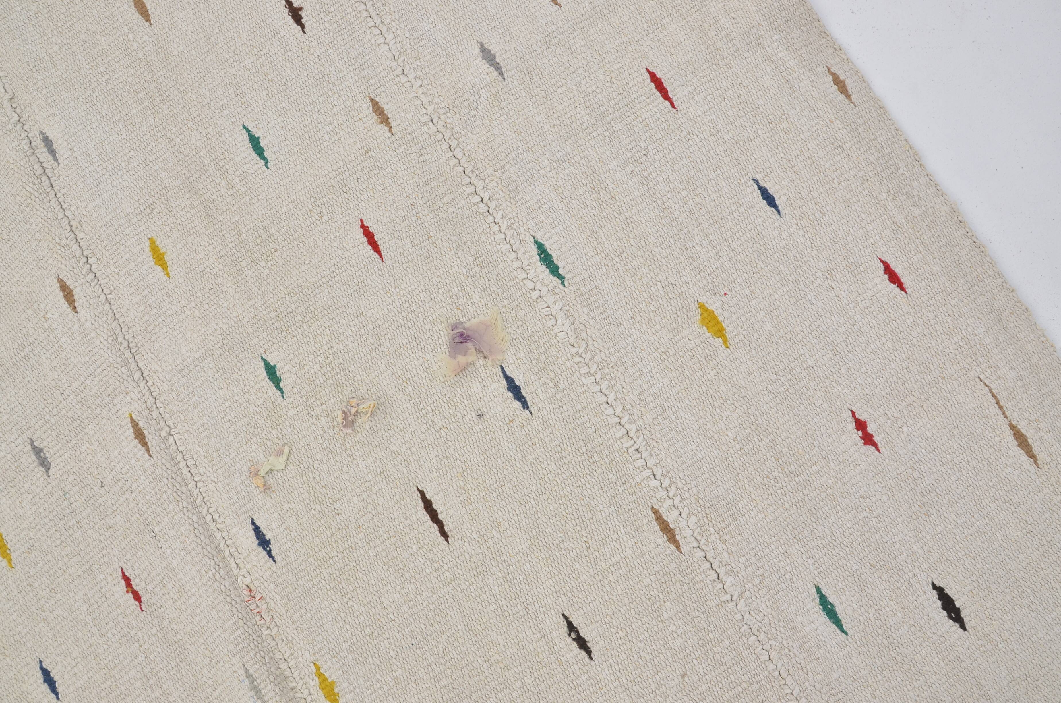 Vintage decorative hemp rug for the home, ref. 3672