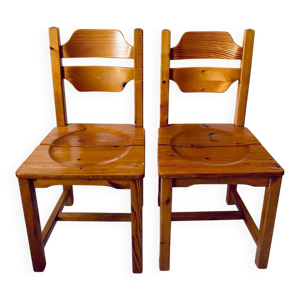 paire chaises de montagne - pin