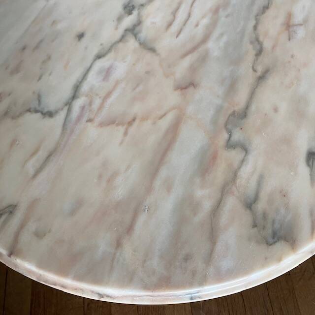 Vintage pink marble coffee table