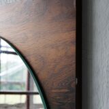 Rosewood veneer wall mirror