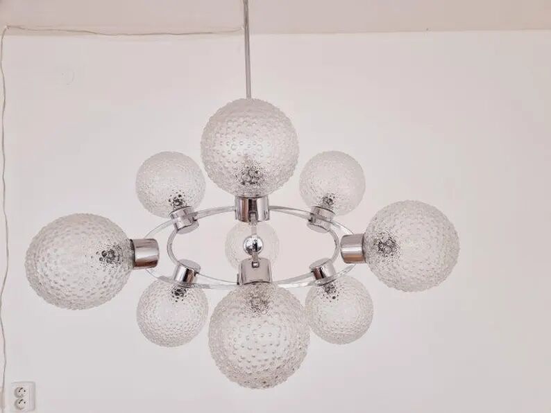 Large Midcentury Galaxy Sputnik Chandelier, Germany, 1970s