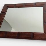 Mid-Century Spanish Oak Wall Mirror– Castilian Style, 1950s
