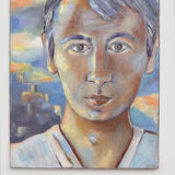 Portrait of a man on canvas