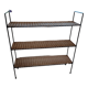 Rattan shelf and metal foot 50s