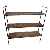 Rattan shelf and metal foot 50s