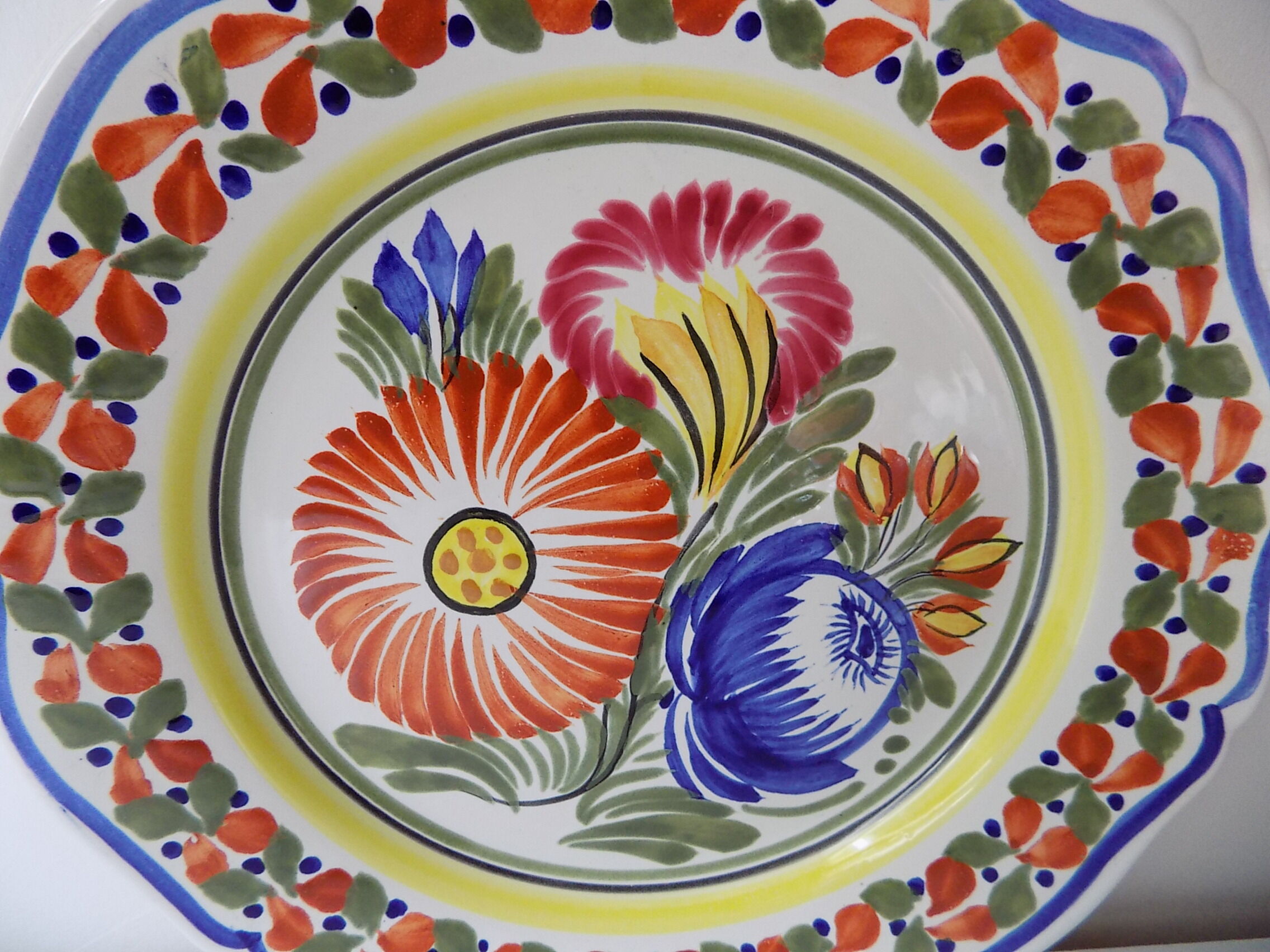 Numbered Henriot Quimper plate