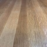 Vintage Dining Table Oval Chrome Solid Oak