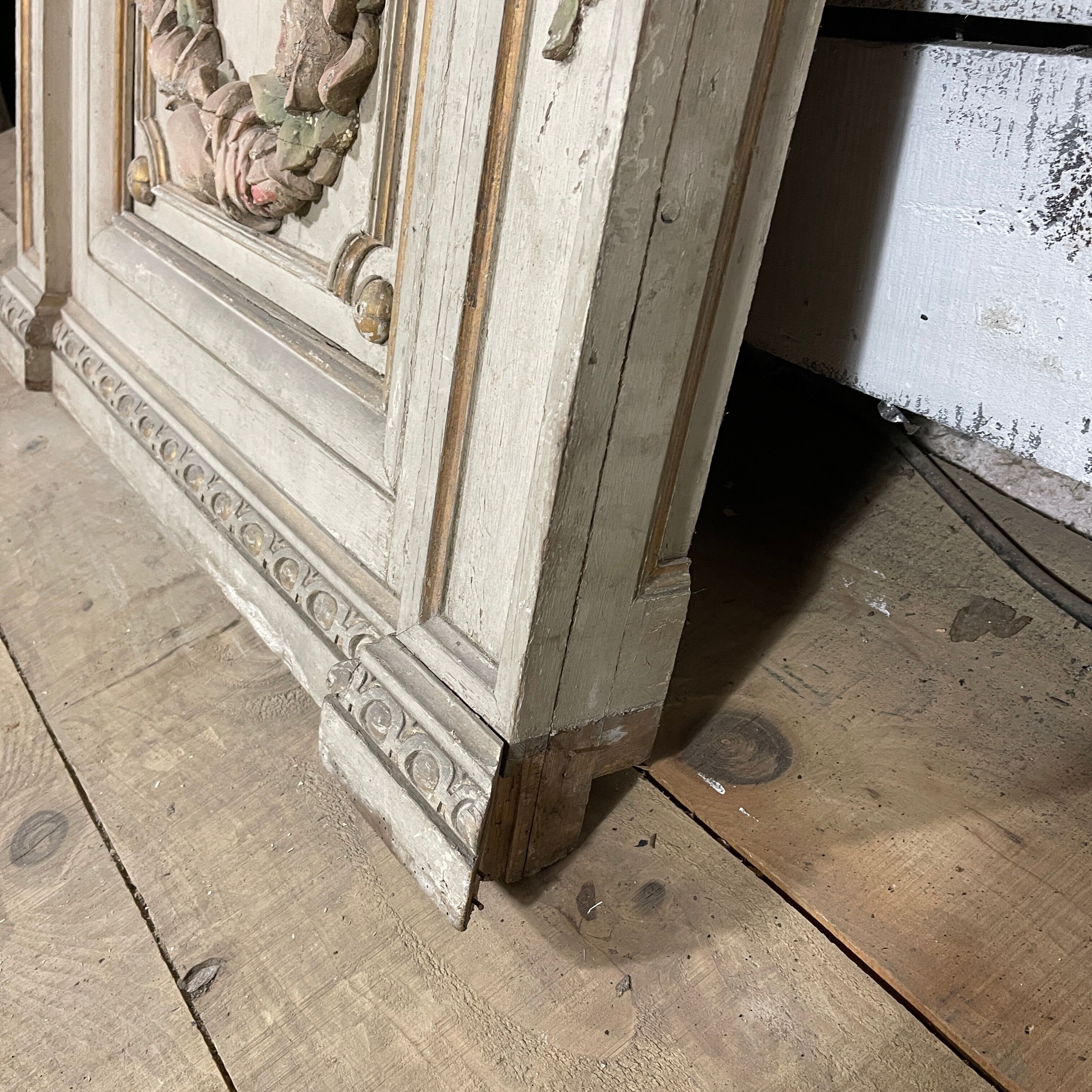 Antique woodwork in carved wood