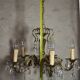 Bronze chandelier and faceted crystal stamps