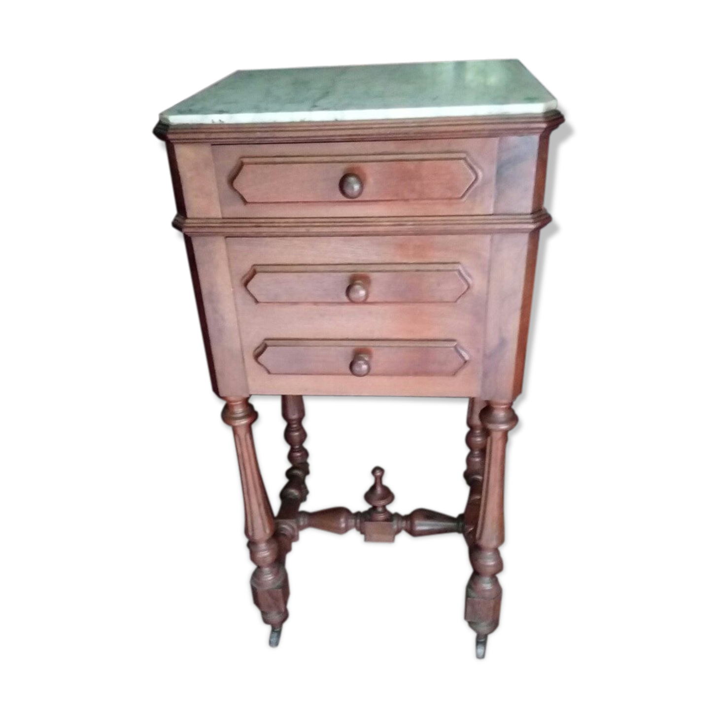 Marble top nightstand