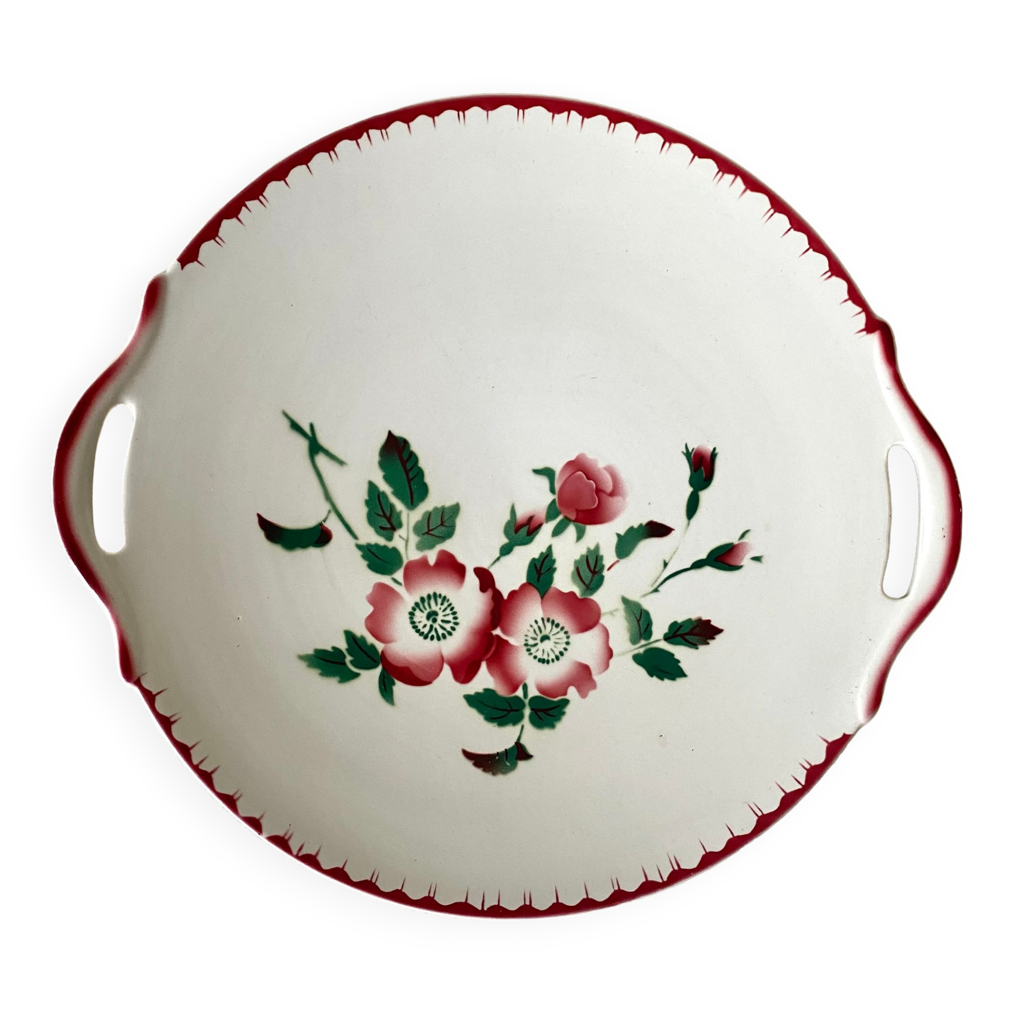 Floral pie dish Sarreguemines Epernay