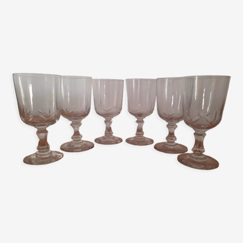 Set of 6 antique glasses