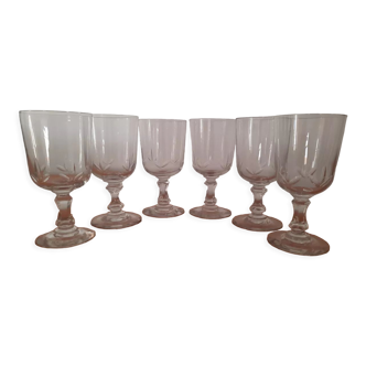 Set of 6 antique glasses