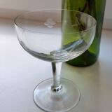 Lot of 6 champagne glasses chiseled 50-60 years