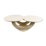 Table basse en travertin à deux niveaux, années 1970