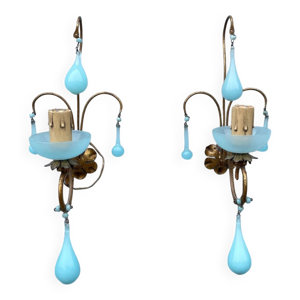 Paire d'appliques vintage - perles