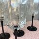 Verres Luminarc Octime à pied noir style art déco