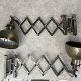 2 accordion scissors wall lights Cheoma in silver metal