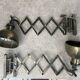 2 accordion scissors wall lights Cheoma in silver metal