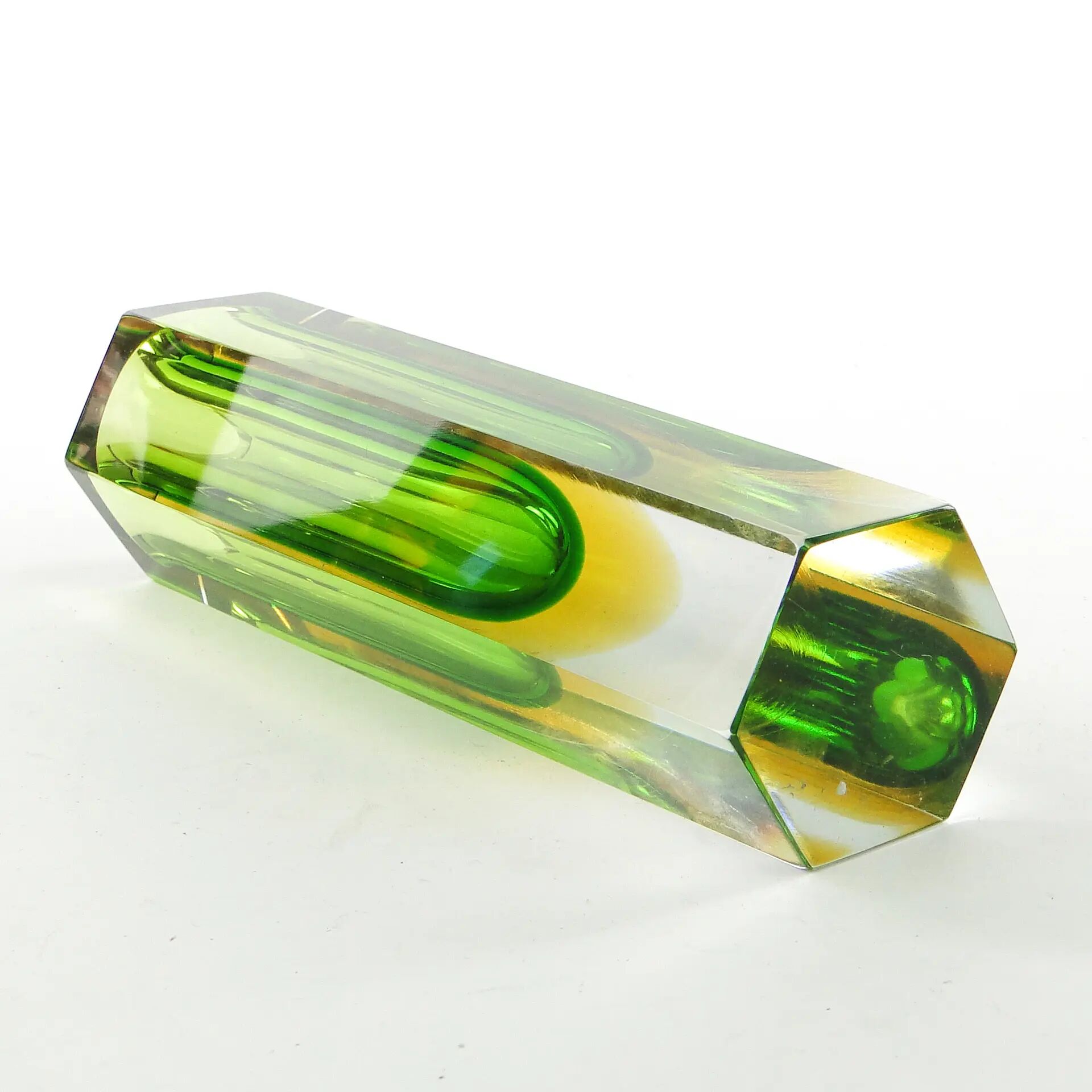 Sommerso vase, Murano glass, designed by F. Poli, Italy, 1950s
