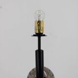 Lampadaire en laiton et verre des années 1980, restauré