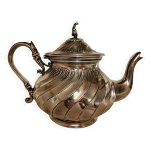 Théière en métal argenté