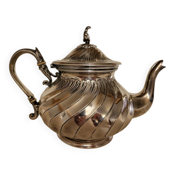 Silver-plated metal teapot signed "Boulenger"