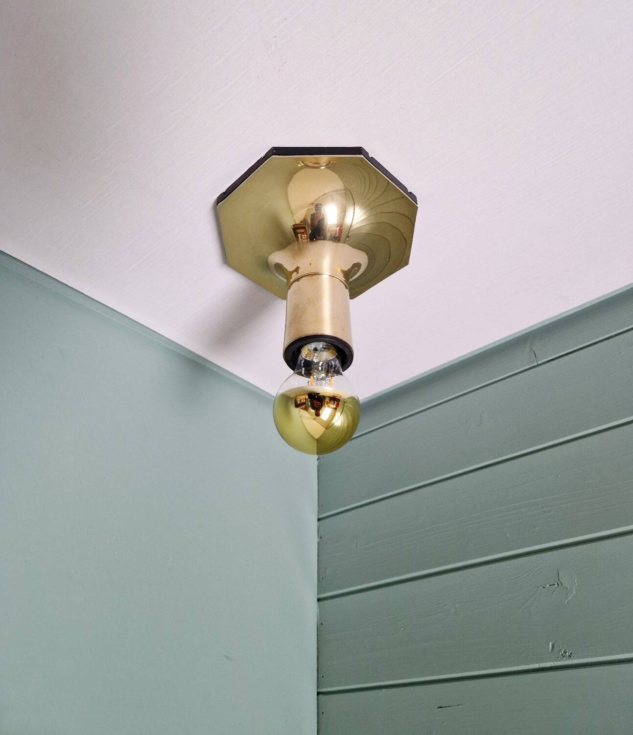 Ceiling light/wall sconce in brass, Motoko Ishii, Staff Leucht