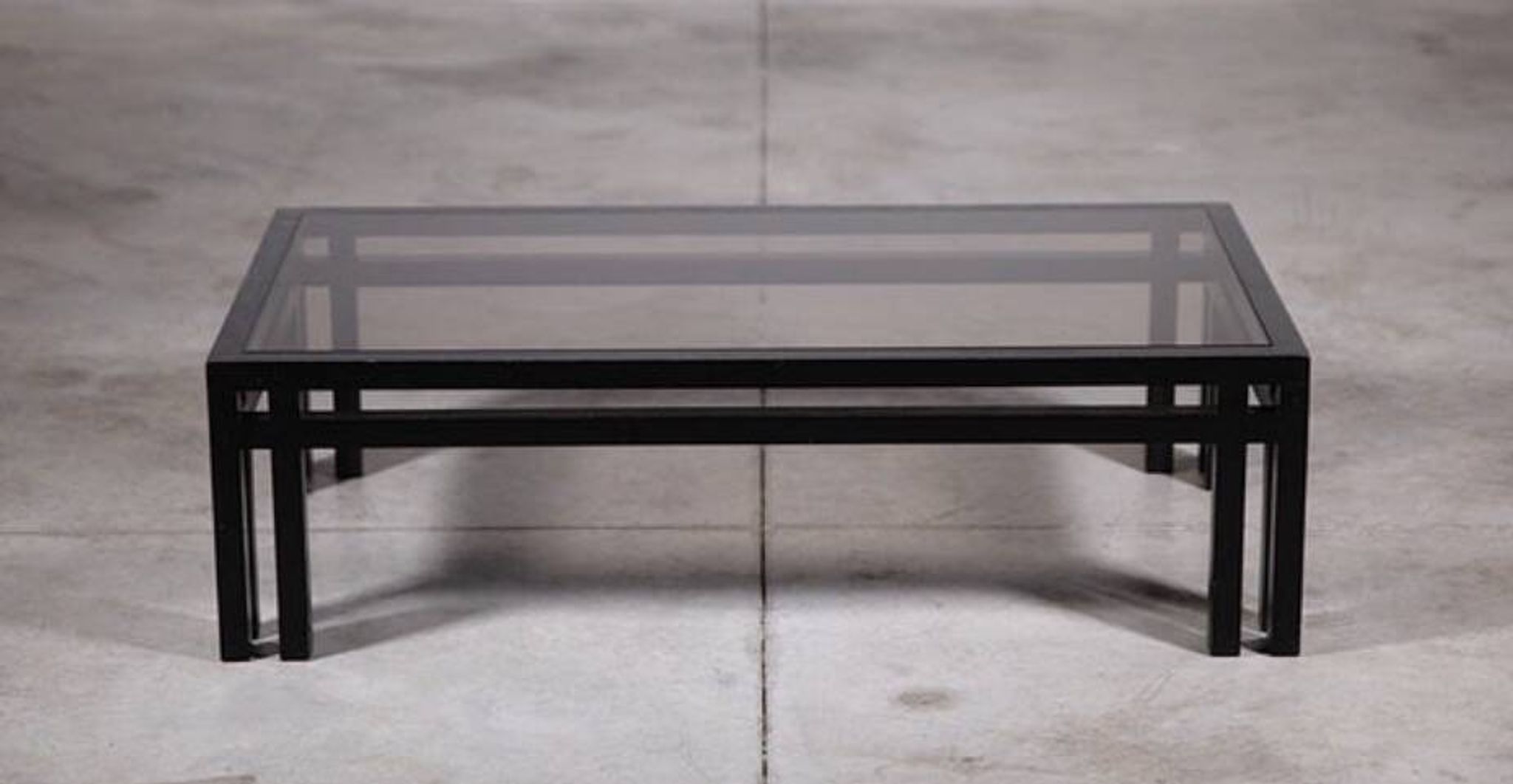Wood and glass coffee table by Jean-Michel Wilmotte