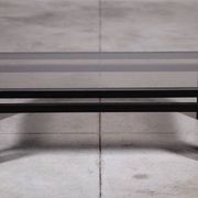 Wood and glass coffee table by Jean-Michel Wilmotte