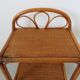 Pair of rattan and bamboo bedside tables 1970s