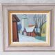 Tage Nilsson, Swedish Modern Landscape, 1960s, Oil on Panel, Framed