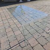 Roche Bobois vintage glass coffee table