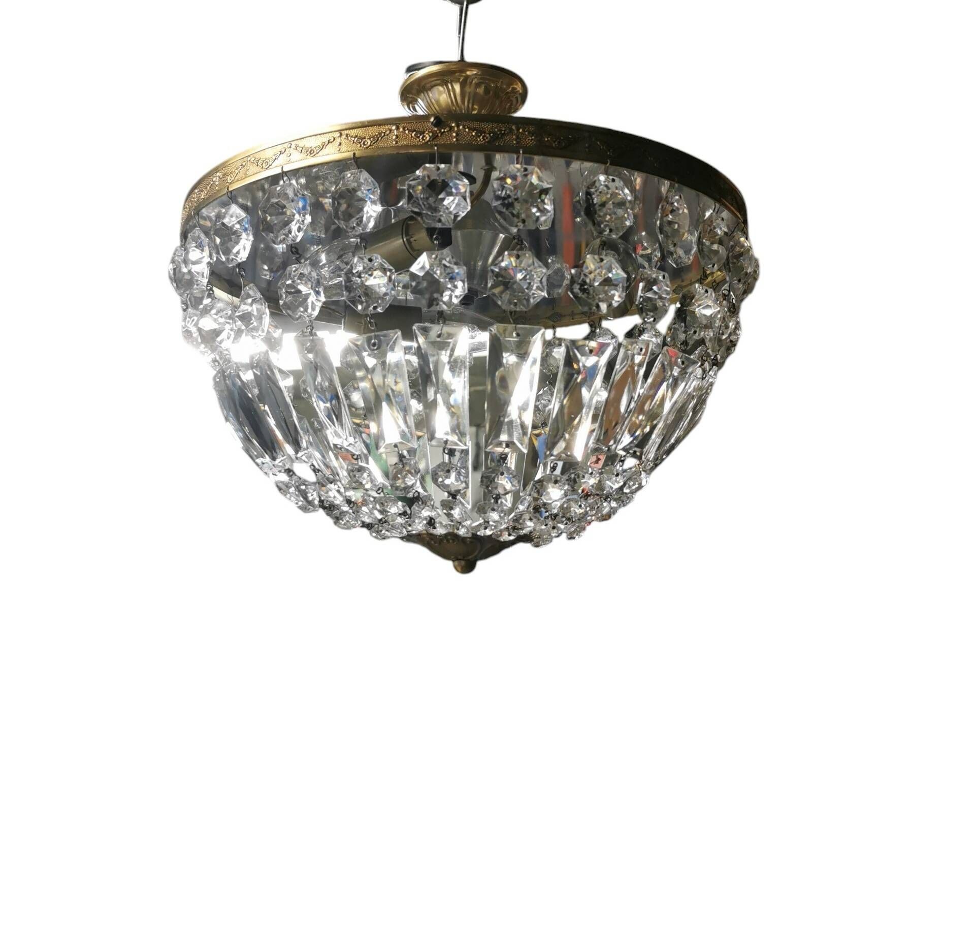 Crystal basket chandelier