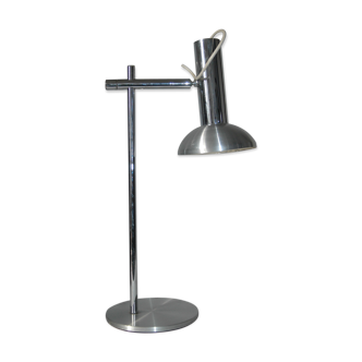 Lampe de bureau aluminium brossé design 70's