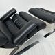 COR Sinus Black Leather Lounge Chair with Ottoman