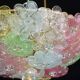 Plafonnier à fleurs en verre de Murano Barovier & Toso, années 1960